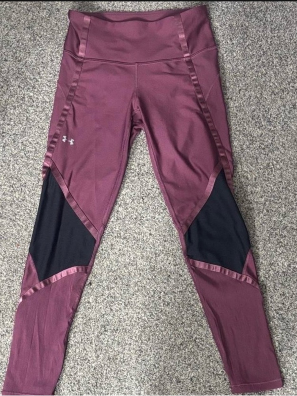 Under Armour Wine and Black Performance Leggings